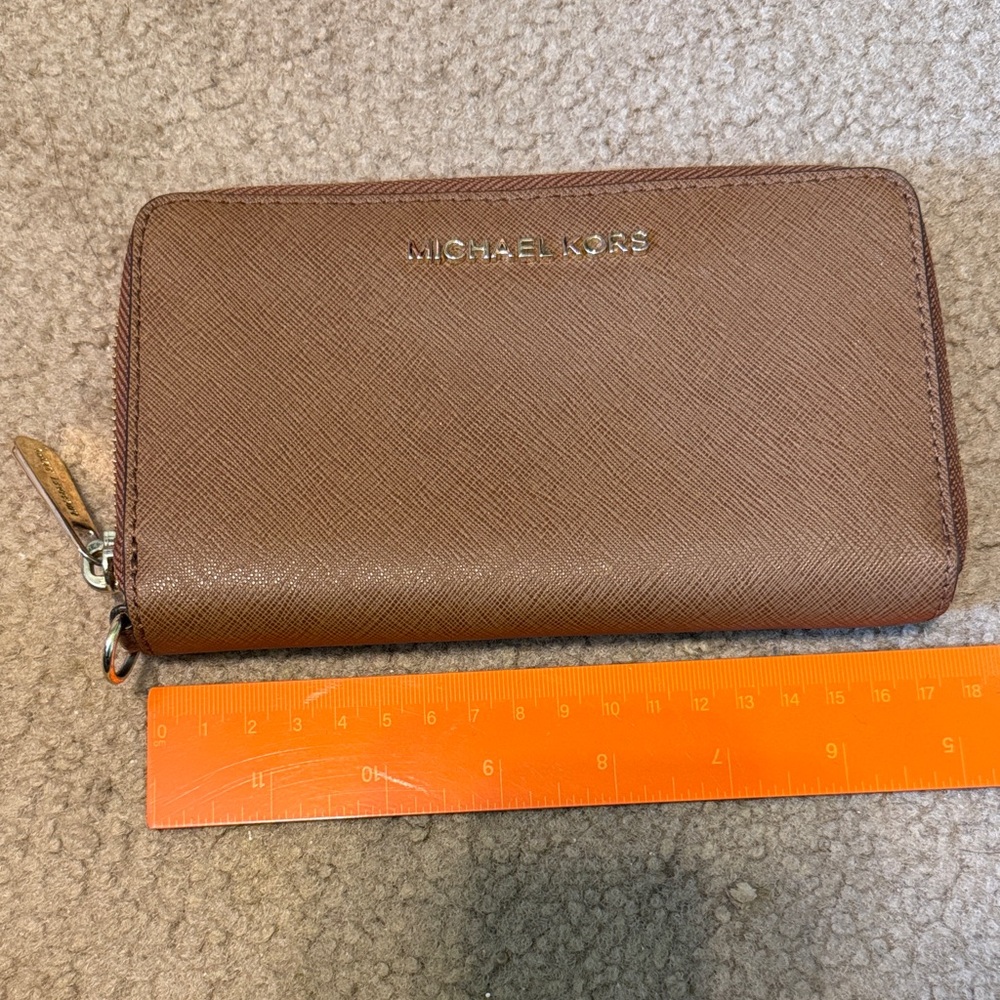 Michael Kors Tan Zip Wallet